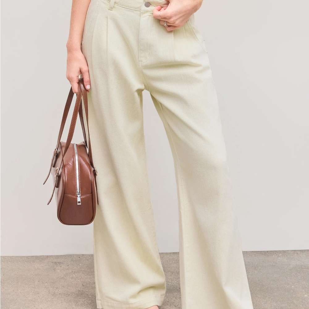 Cream Wide-Leg Trousers | Cider | Size 4
